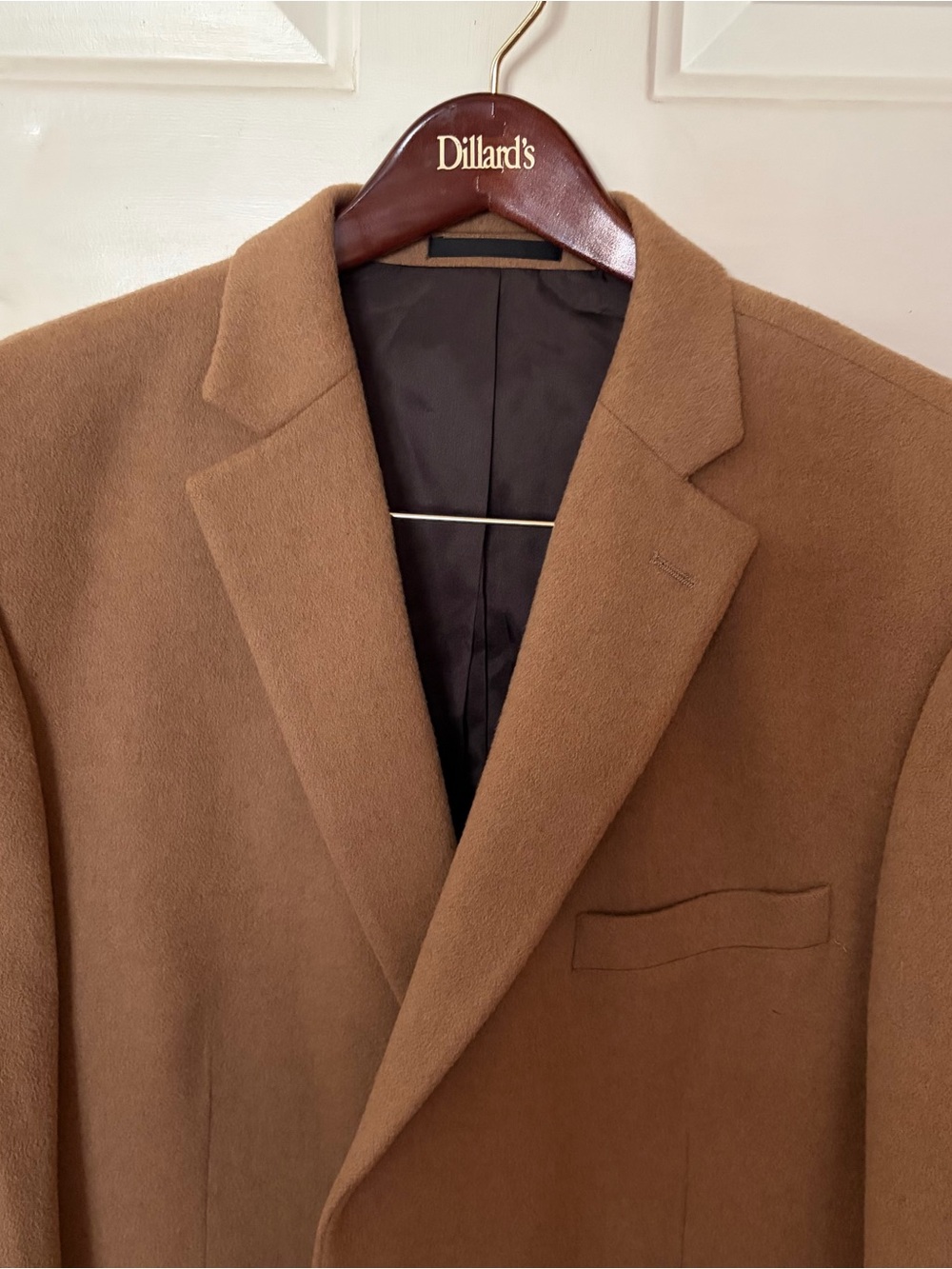 VTG Holbrook World Traveler 100% Camel Hair Blazer Sport Coat Jacket 46R Tan